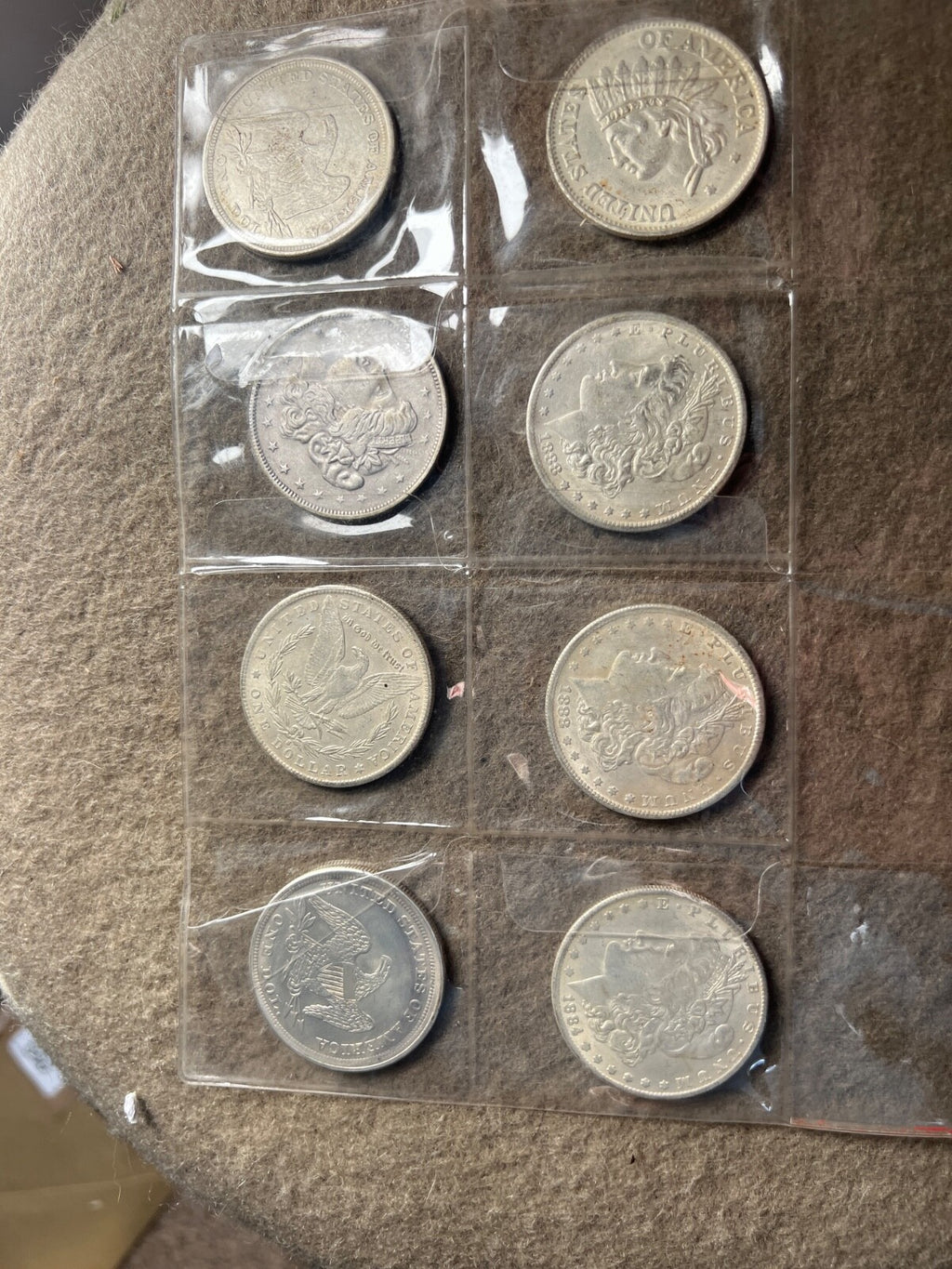 16 modern not original  USA dollar coins, lightweight