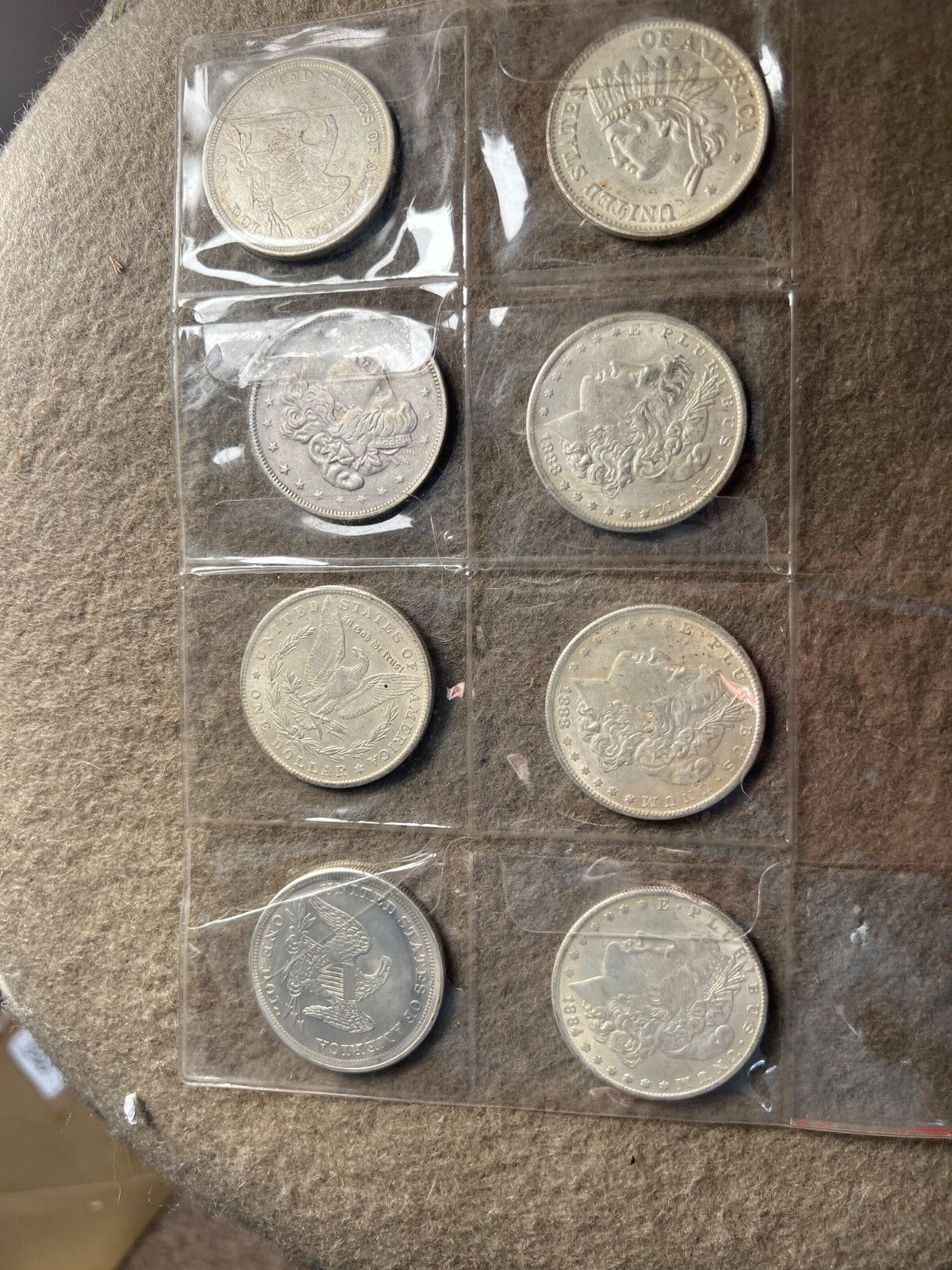 16 modern not original  USA dollar coins, lightweight