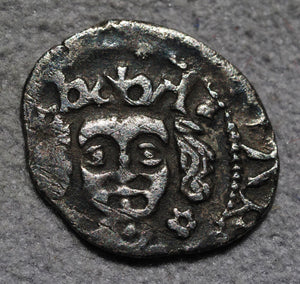 Irish Edward IV Hammered Silver Penny.  Rose and sun by crown S6396