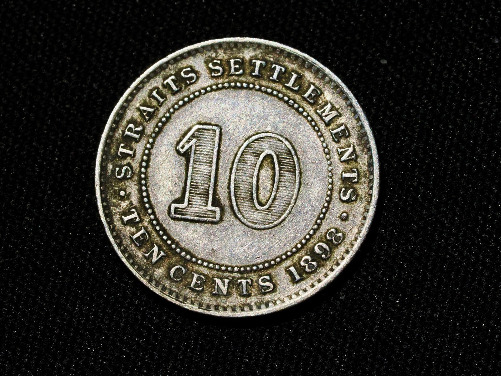 STRAITS SETTLEMENTS 10 Cents 18980