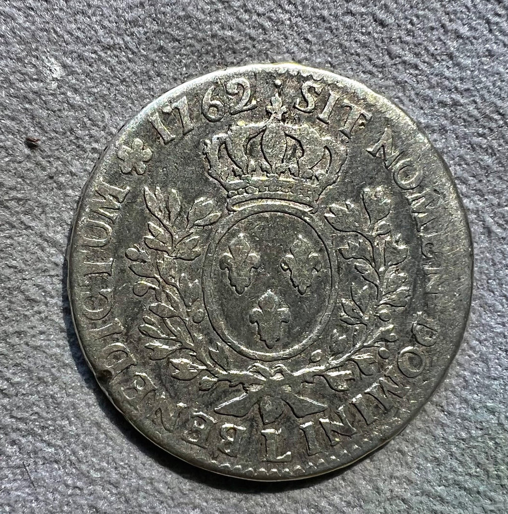 France, Louis XV, Half-Écu, 1762 L, Bayonne1