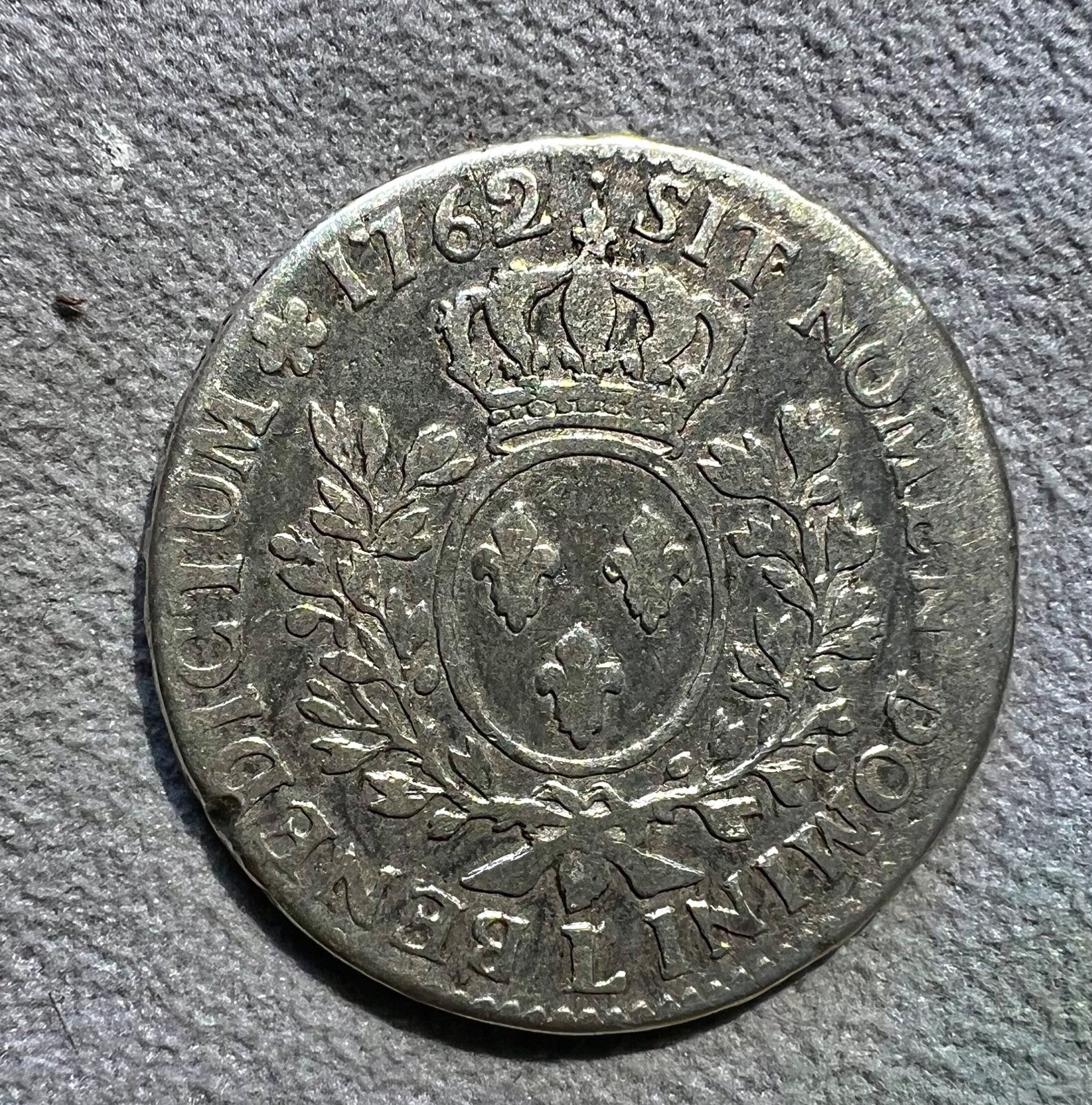 France, Louis XV, Half-Écu, 1762 L, Bayonne1
