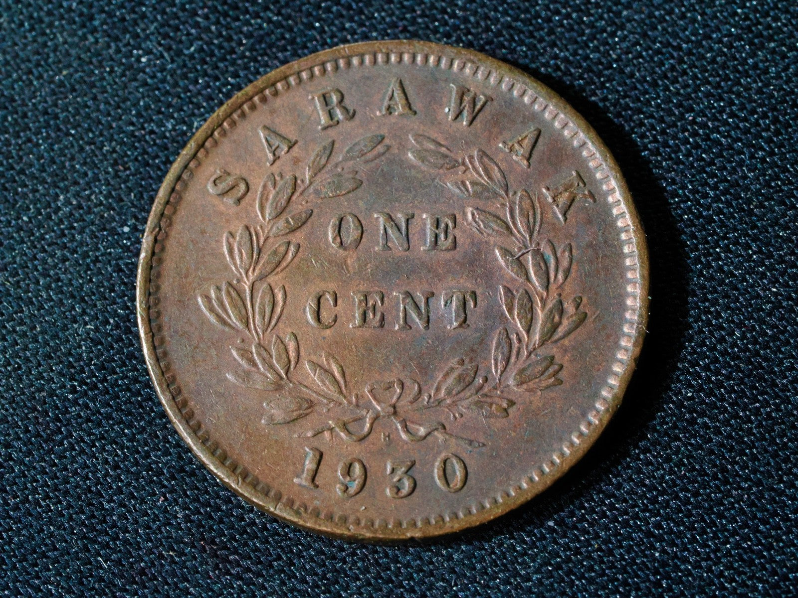 Sarawak One Cent 1930-high grade0