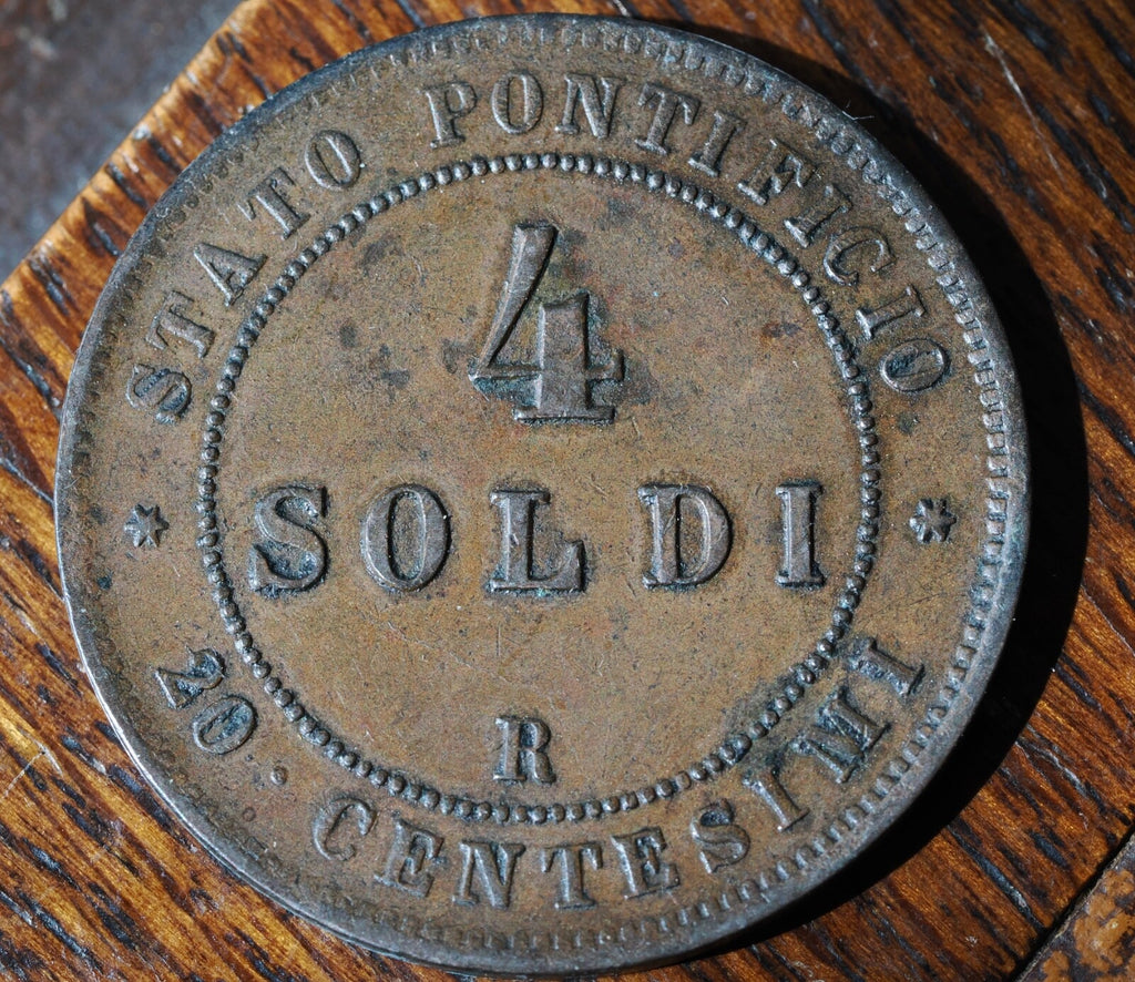 ITALY VATICAN Papal States / 1868 4 Soldi1