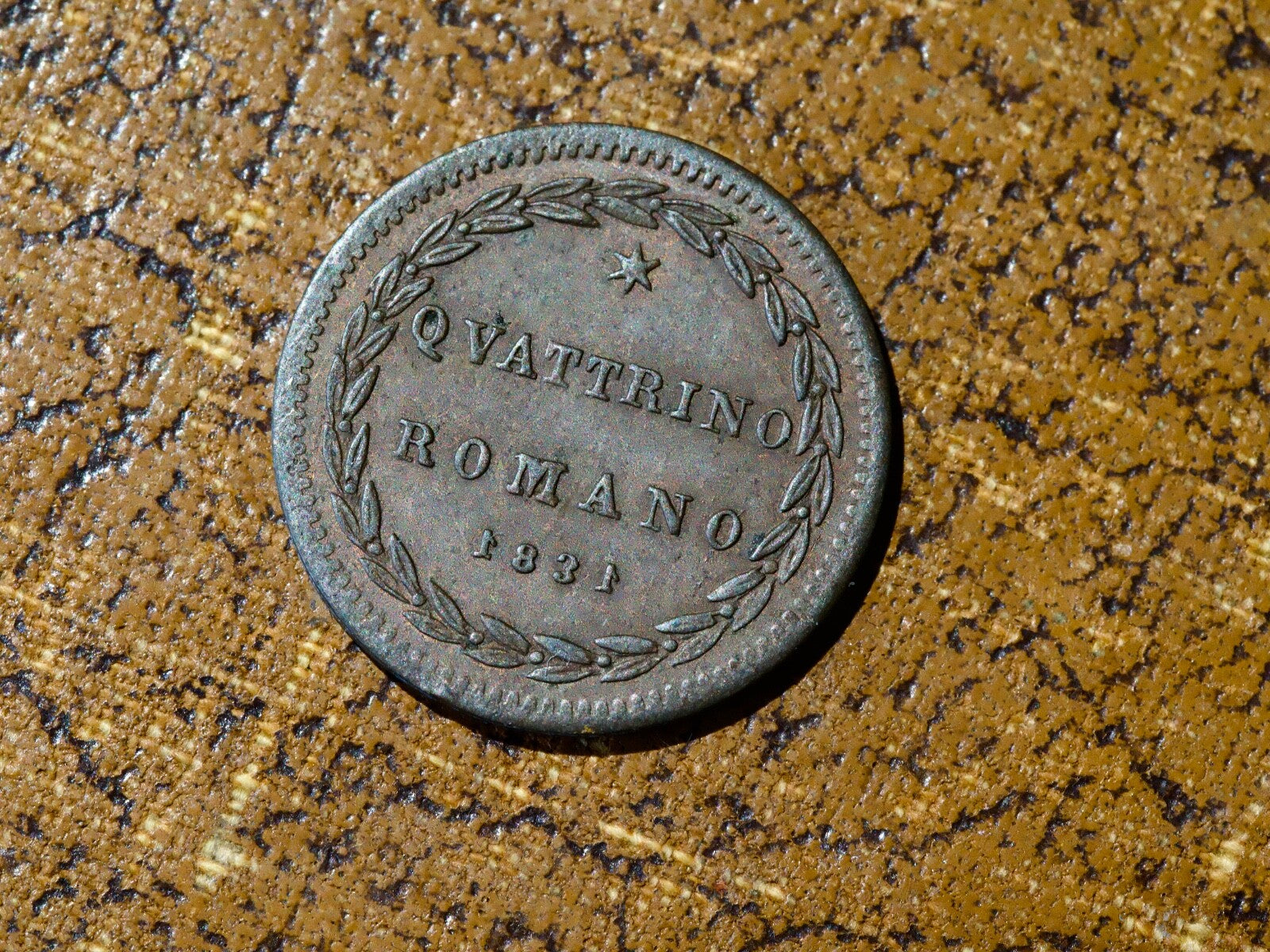 Italy-Quattrino Romano 1831 - Stato Pontificio Gregorio XVI-high grade0