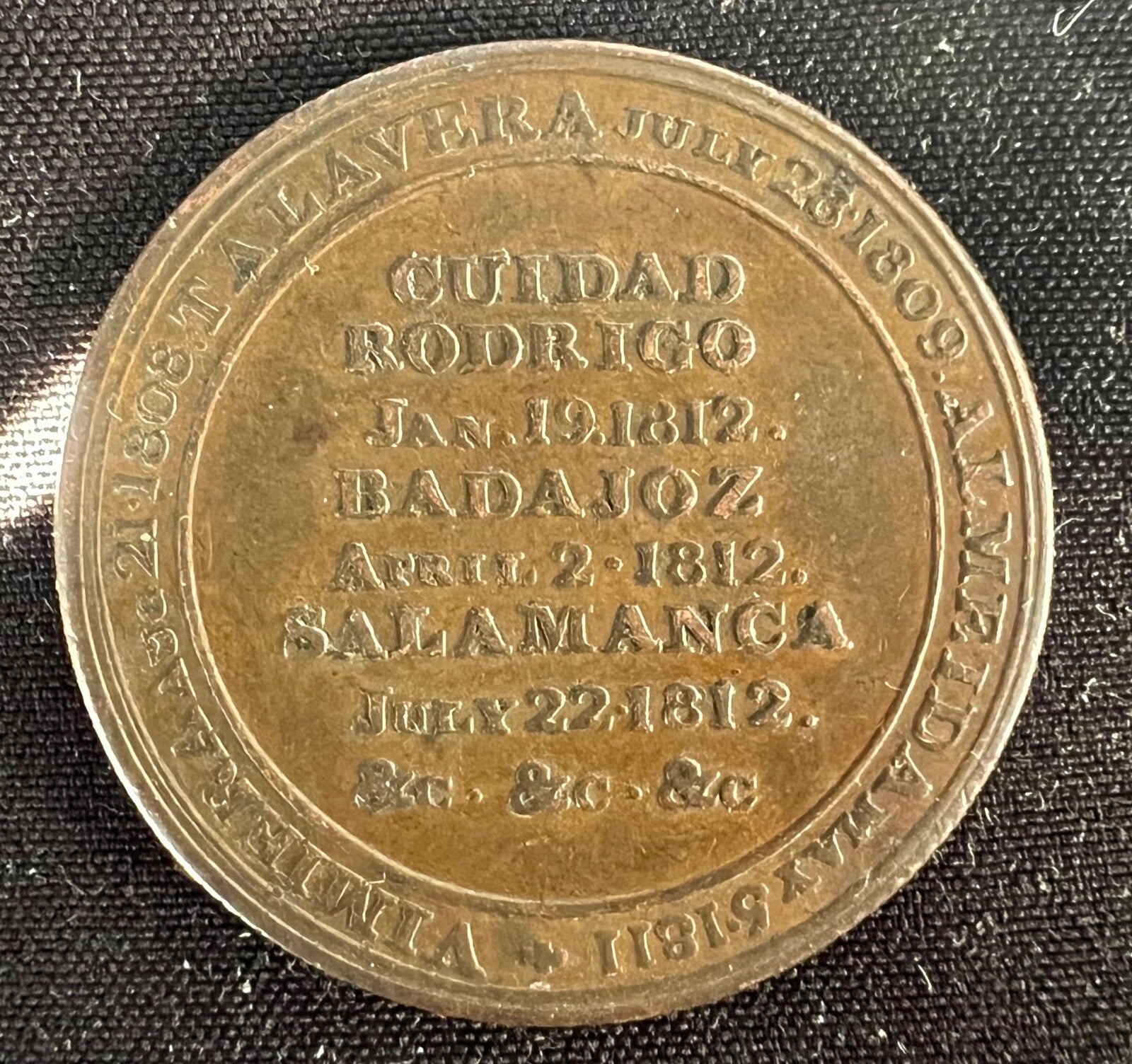 ND (1812) Canada Wellington Peninsular To Salamanca Halfpenny Token1