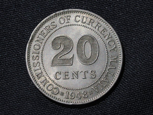 Malaya 20 Cents 1948