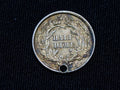 USA half dime 1861 pierced0