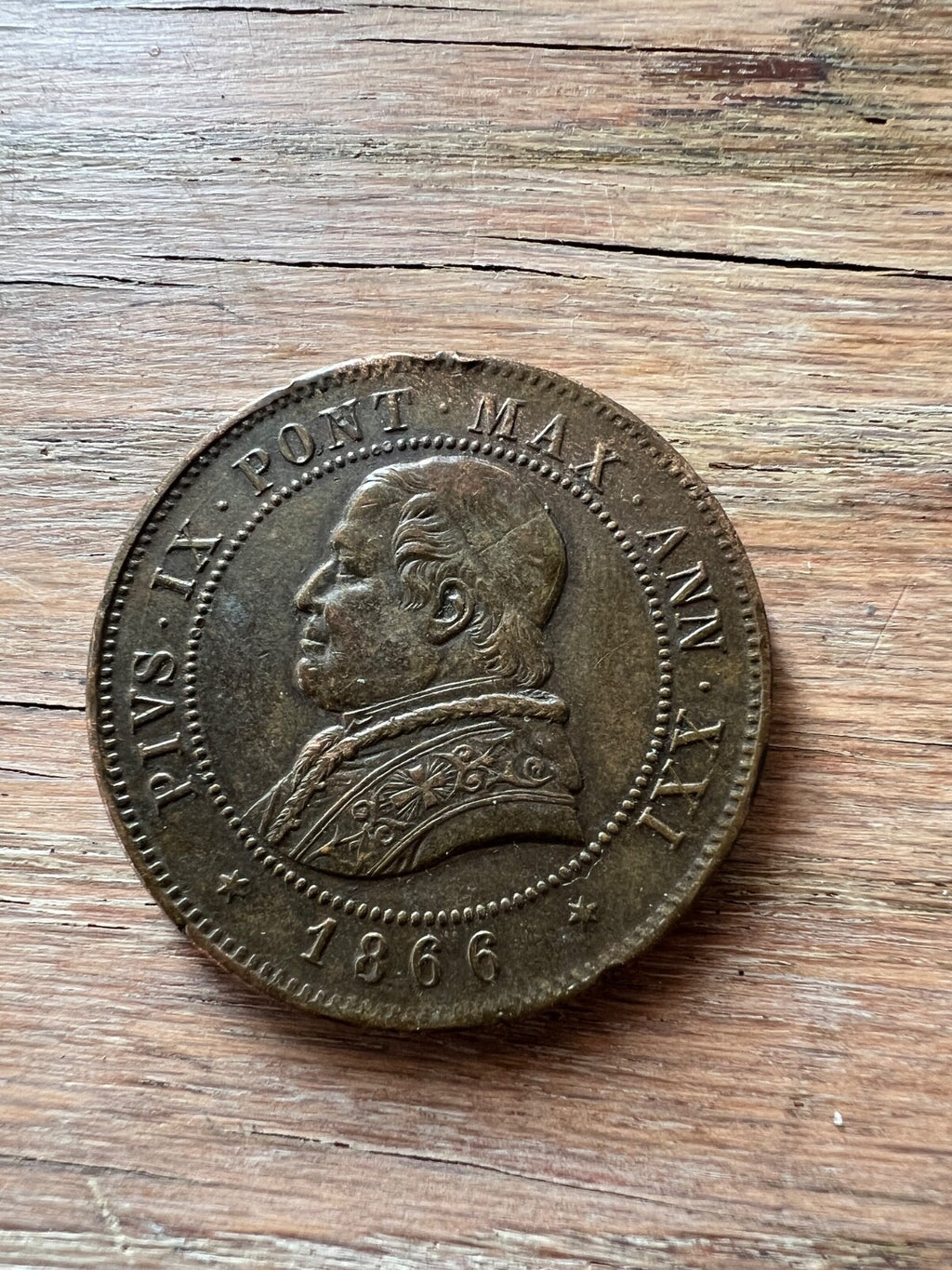 ITALY VATICAN Papal States / 1866 4 Soldi0