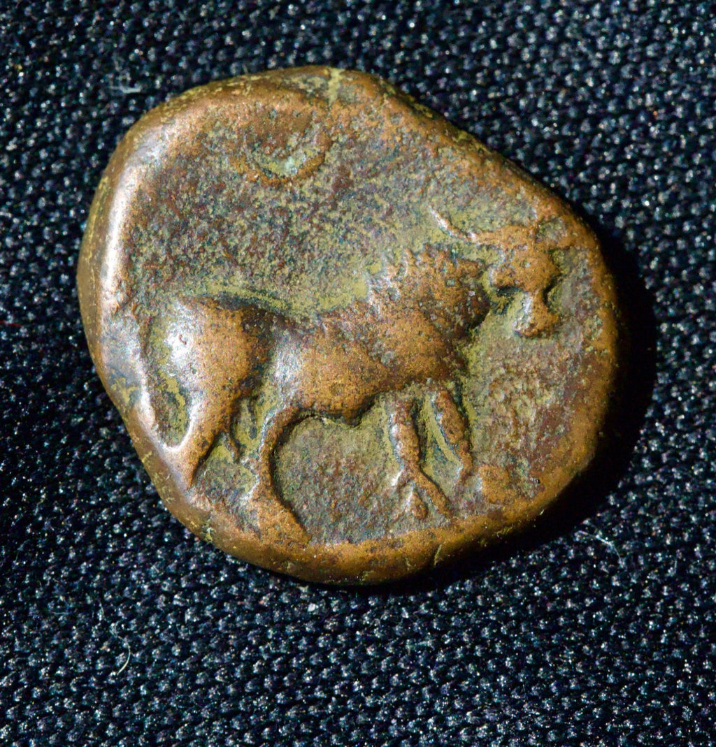 Spain Iberia Castulo ae18 2BCE. Bull1