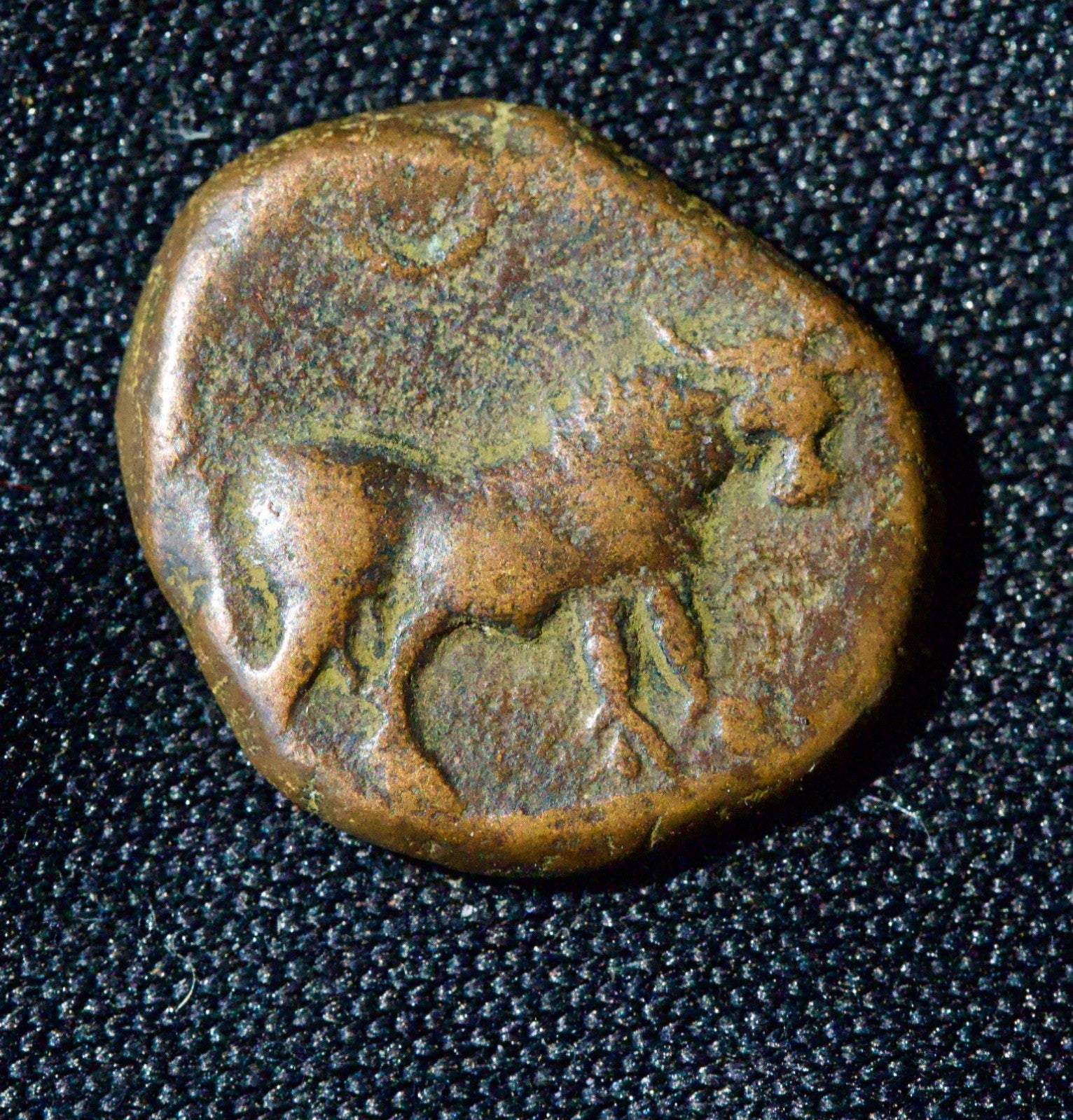 Spain Iberia Castulo ae18 2BCE. Bull1