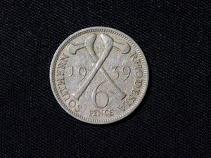 Rhodesia George VI Sixpence 1939