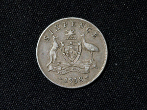 Australia Sixpence 1918