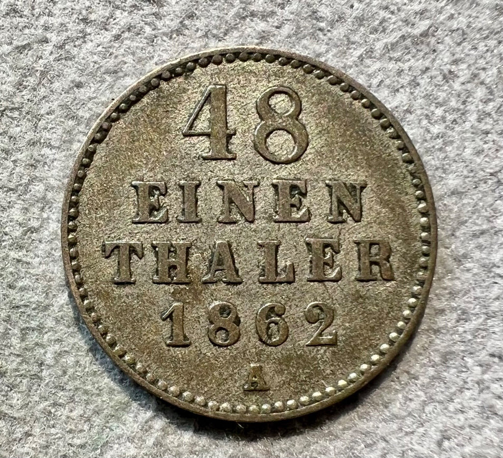 German States Mecklenburg-Strelitz 48 Einen Thaler 1862A excellent1