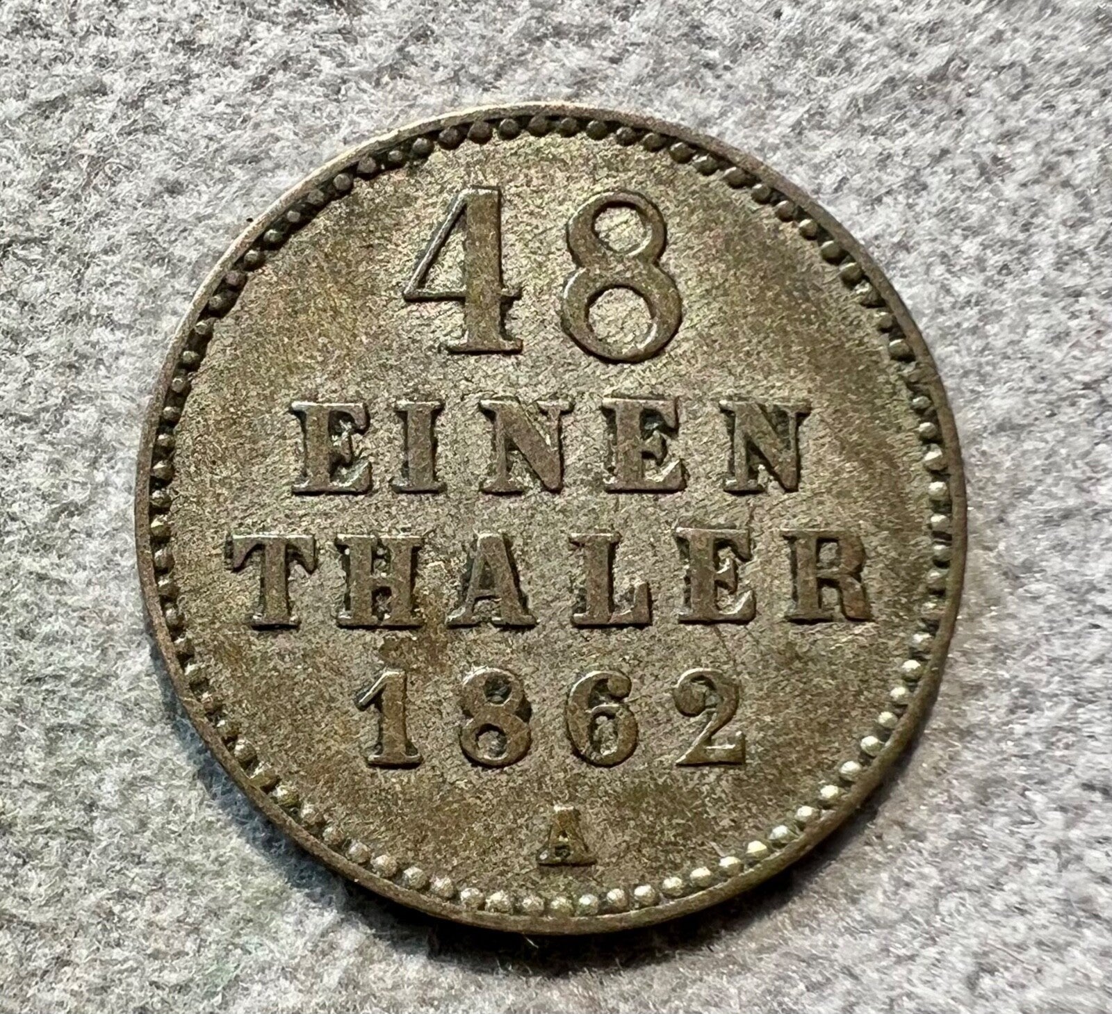German States Mecklenburg-Strelitz 48 Einen Thaler 1862A excellent1