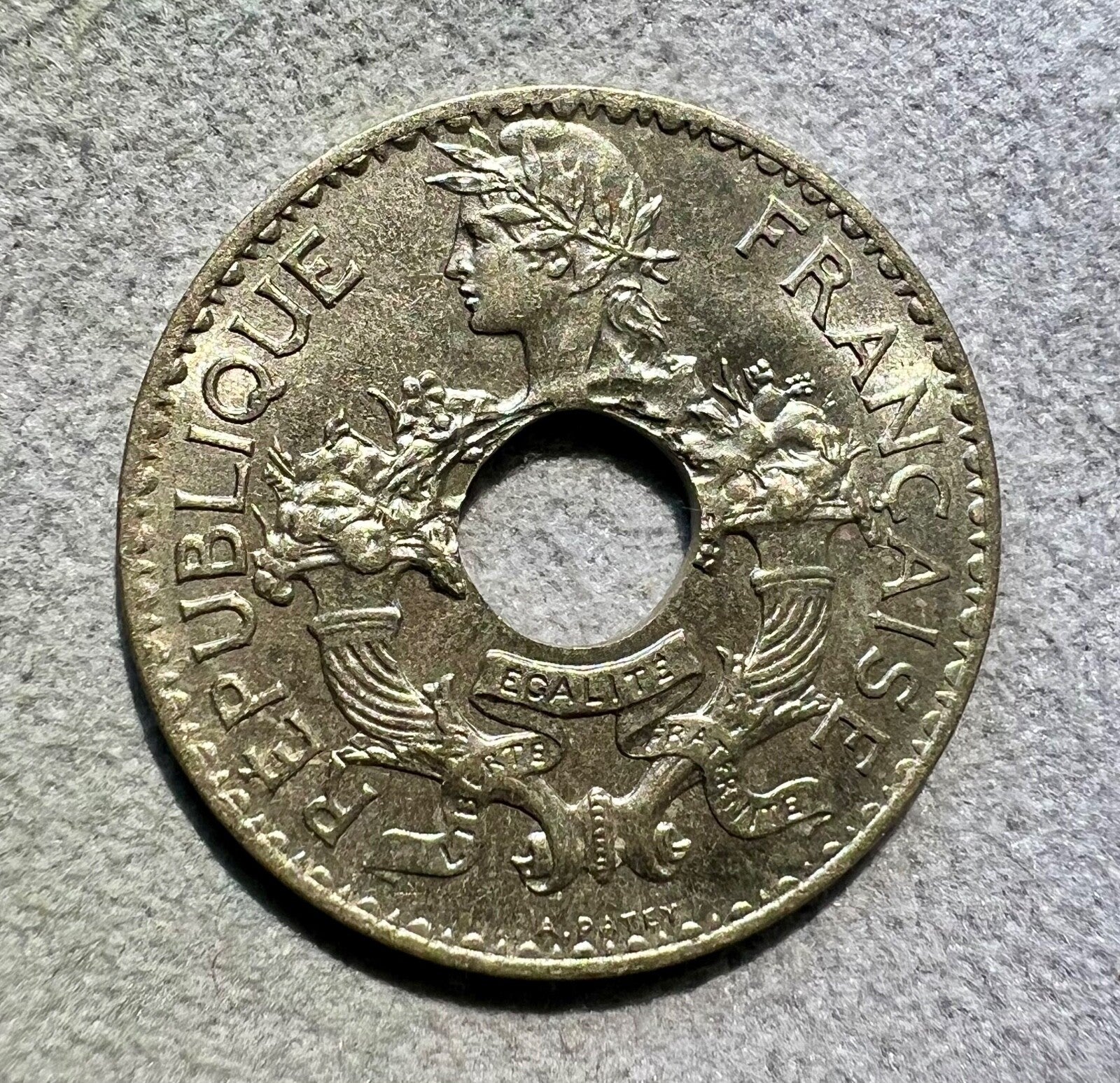 1938 FRENCH Indochina (VIETNAM) 5 CENTIMES -UNC1