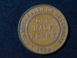 Australia  Half Penny 1934
