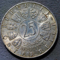 Austria 25  Schilling 1957 800 Years Basilica Mariazell-high grade0