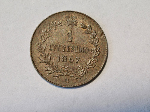 1867 Kingdom Italy 1 centesimo-superb1
