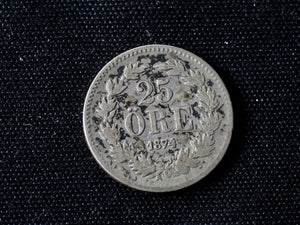SWEDEN 25 ORE 1874
