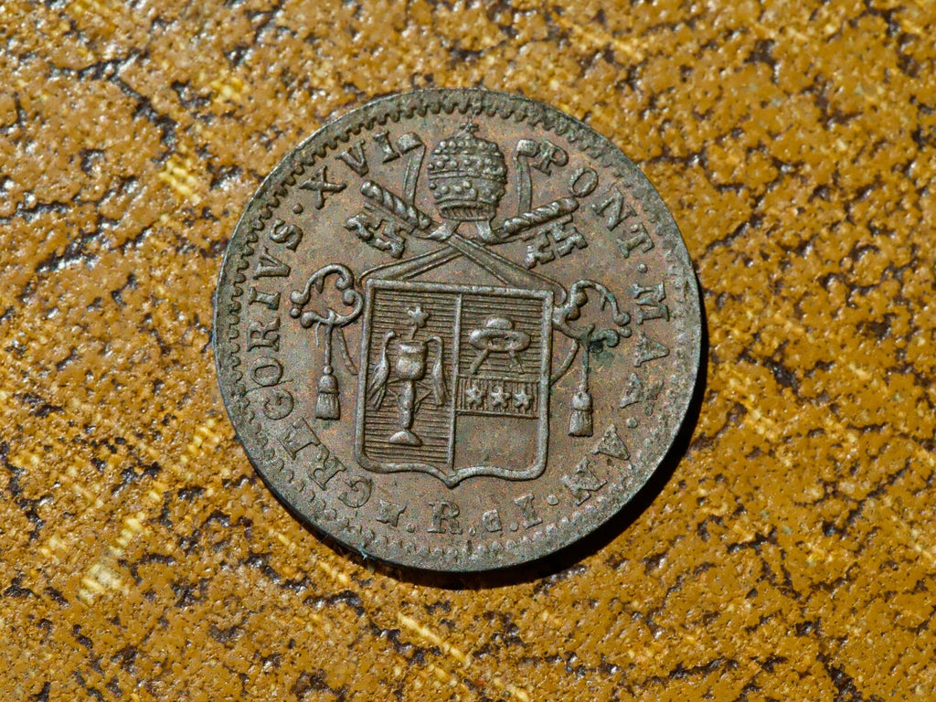 Italy-Quattrino Romano 1831 - Stato Pontificio Gregorio XVI-high grade1