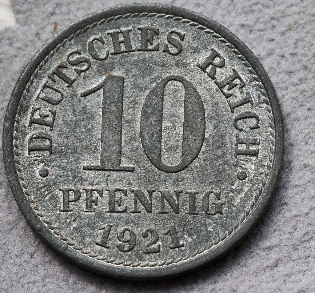 1921 Germany  10 pfennig- UNC0
