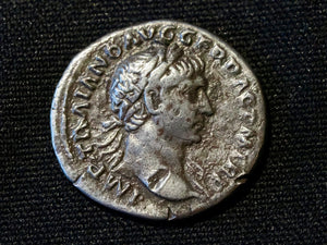 Trajan denarius-Trophy reverse.