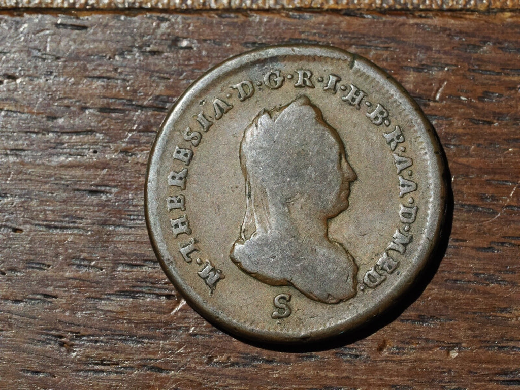 Italy-Un Soldo 1777 Maria Teresa -Duchy of Milan1