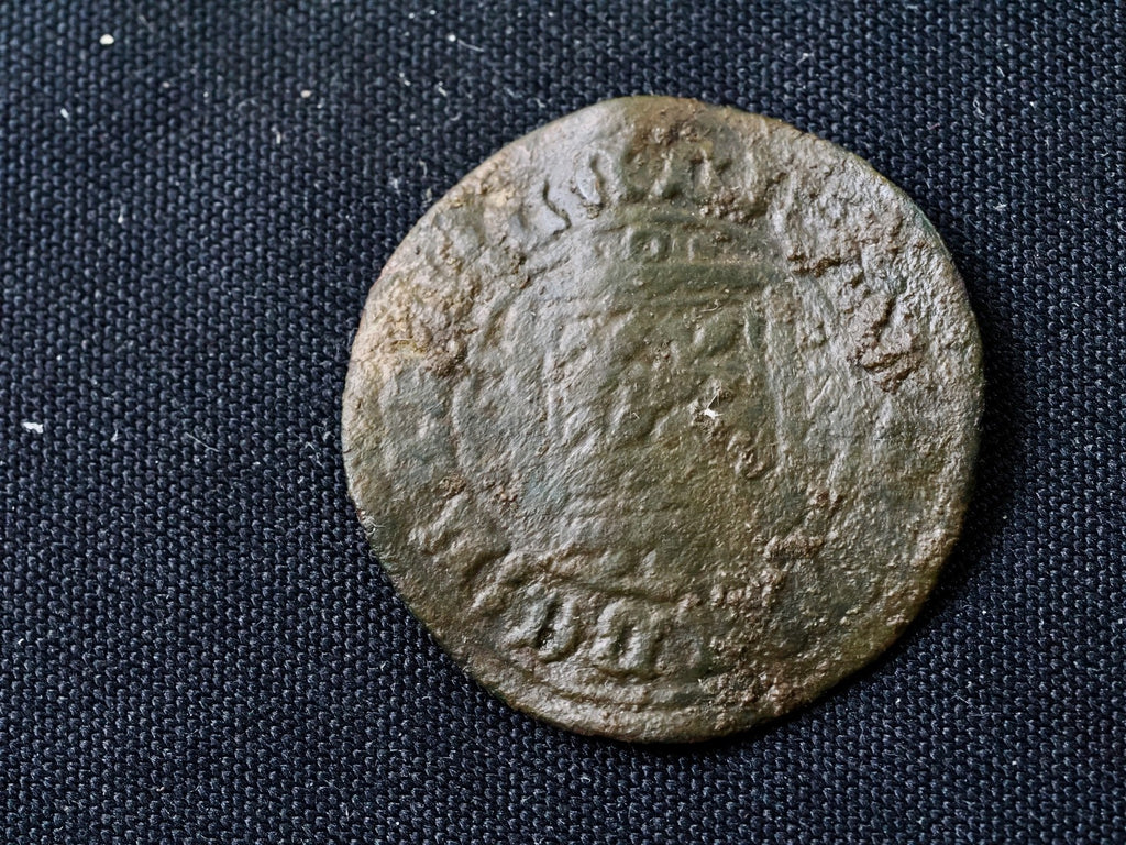 Medieval German  jetton. Ship penny. Profile of a sailing ship. Nuremberg-28mm1