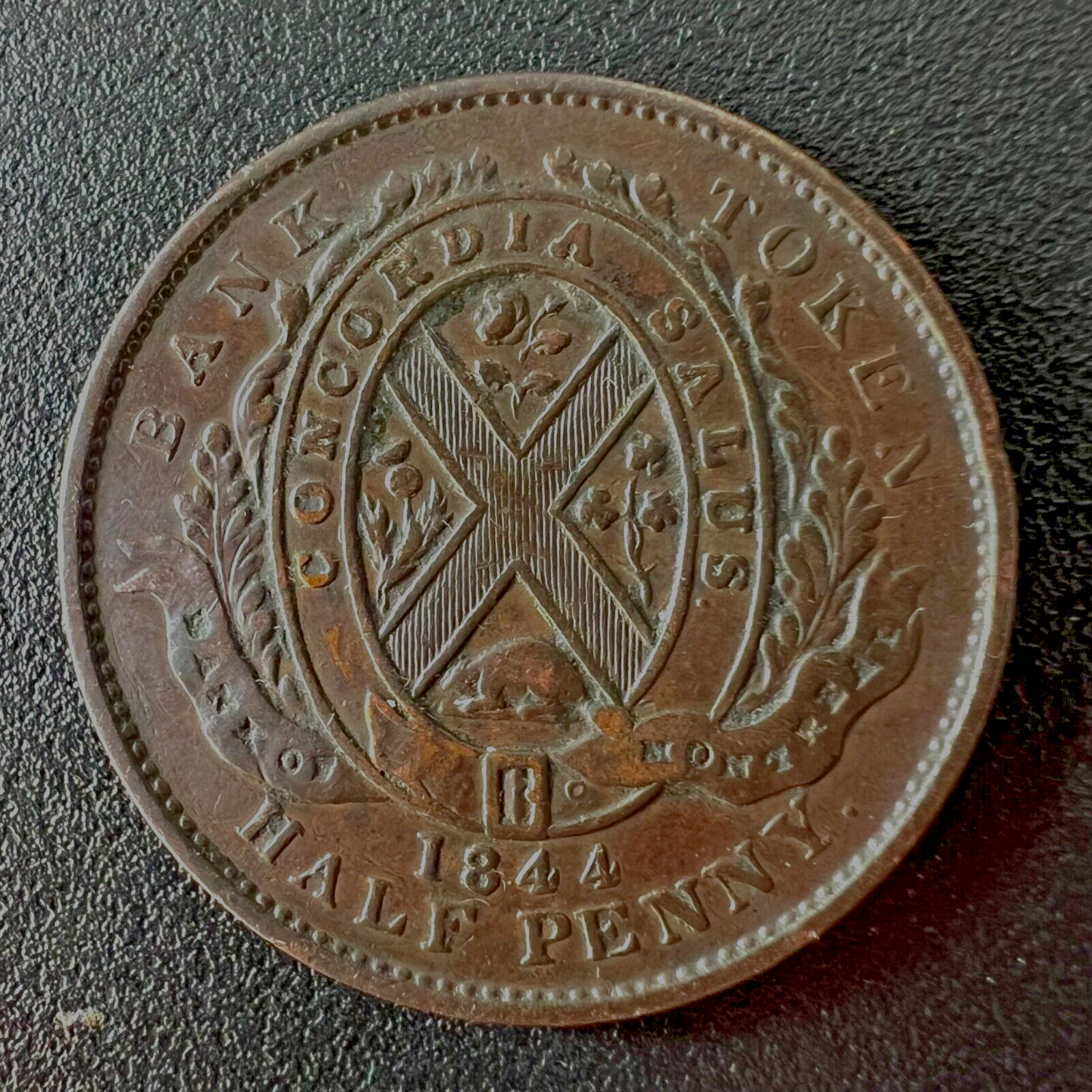 1844 Canada Lower Canada Half Penny Token1