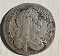 1679 Charles I Silver Fourpence