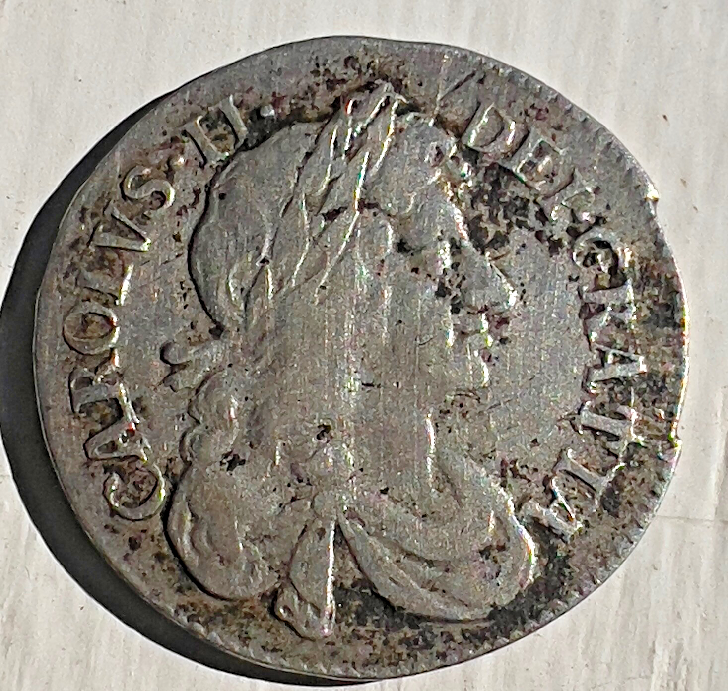 1679 Charles I Silver Fourpence