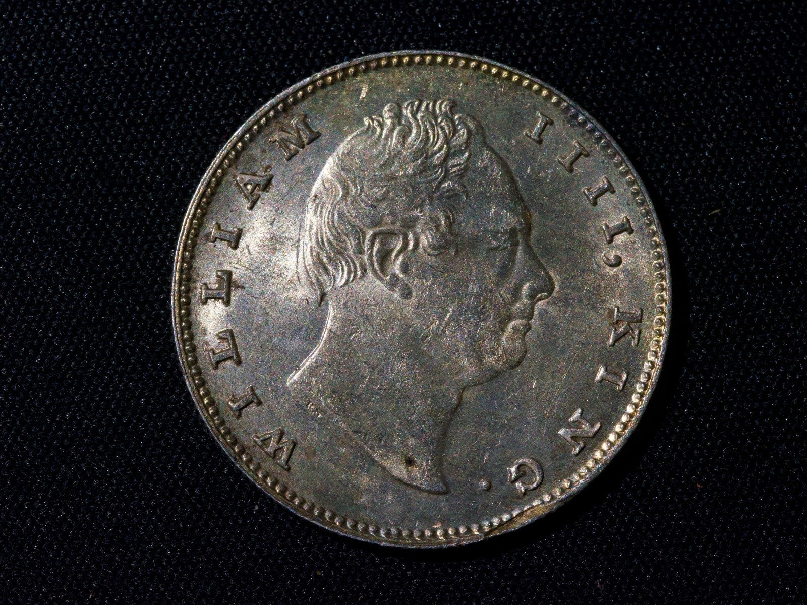 East India company 1835 one rupee. RS on truncation, thin letters-excellent1
