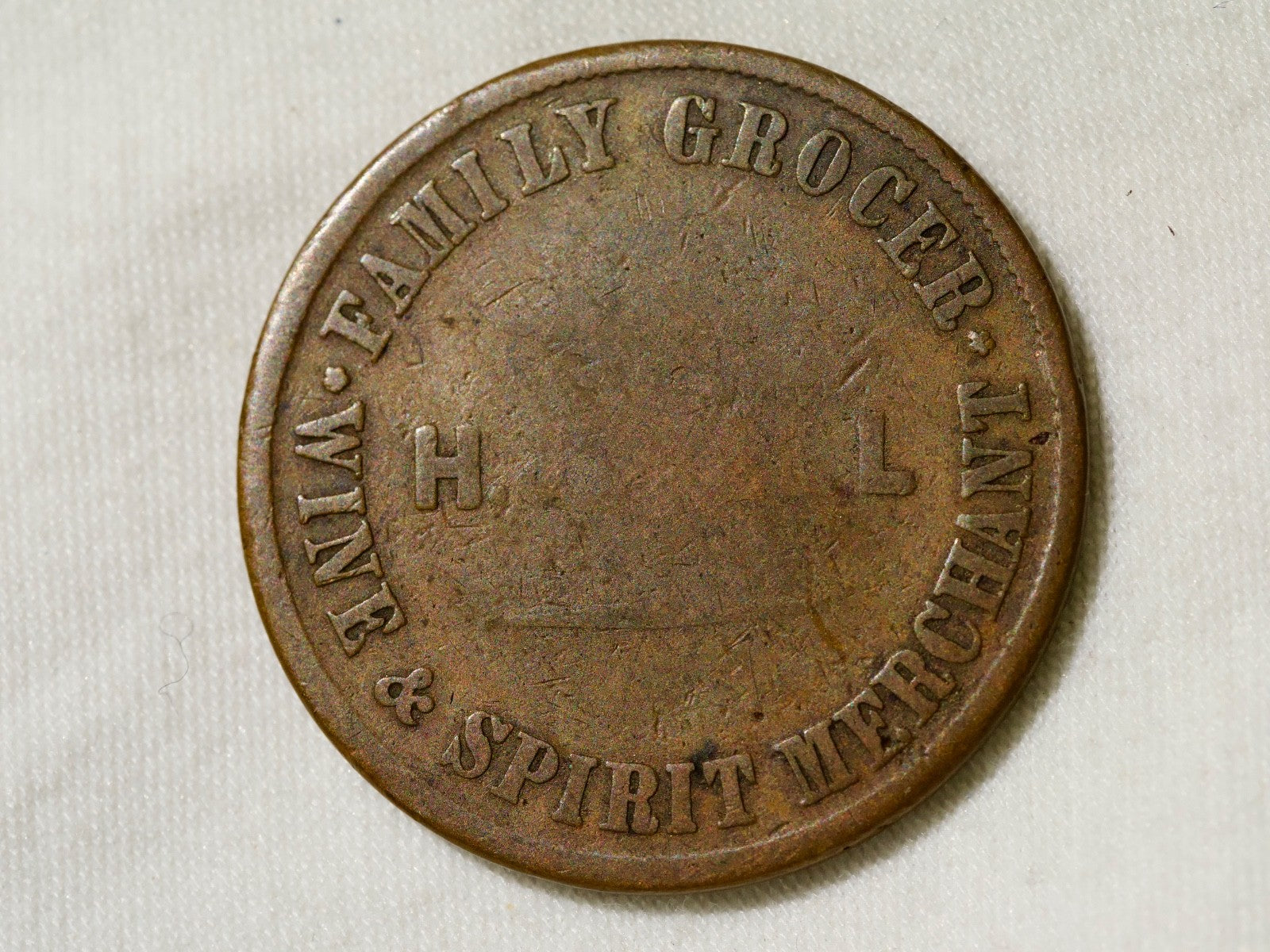 New Zealand Penny token, H.J. Hall, Christchurch. Gray 92s, Renniks 1651
