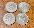 4x Sweden 10 Ore 1935, 1938, 1942, 19550