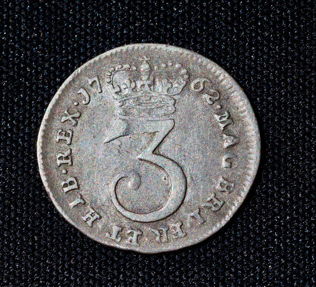 1762 silver threepence- George III