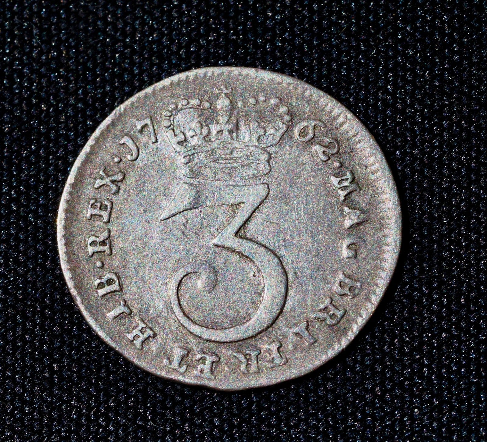 1762 silver threepence- George III