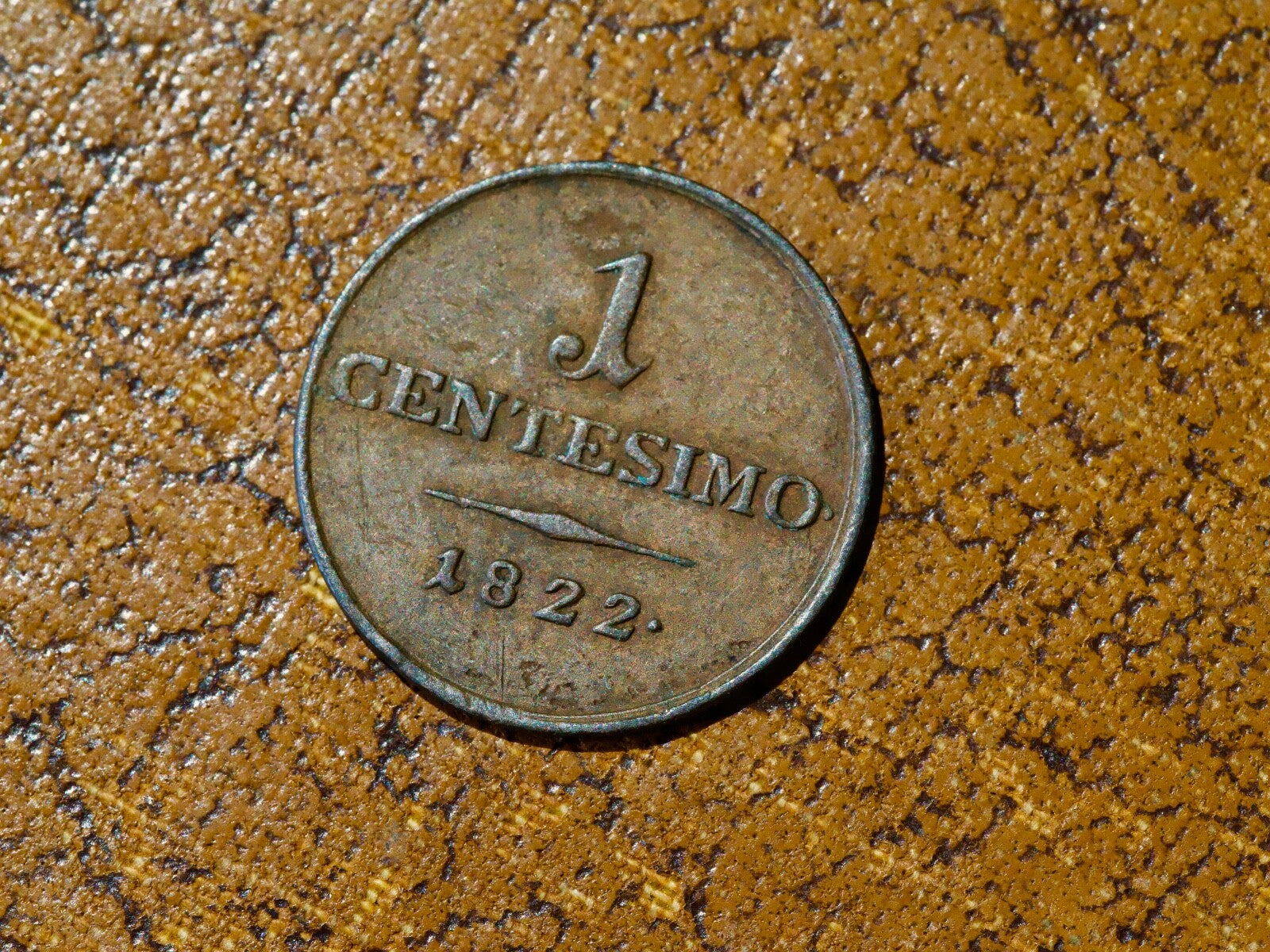 1822 Italy 1 Centesimo. Kingdom of Lombardy-Venetia0