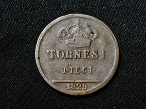 Italy-Naples- 10 Tornesi 1825