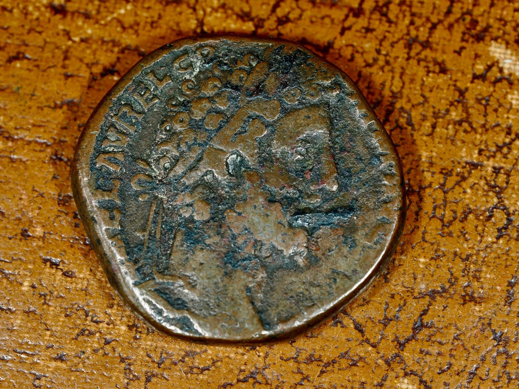 Roman Sestertius of the Emperor Commodus. Libertas0