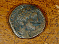 Roman Sestertius of the Emperor Commodus. Libertas0
