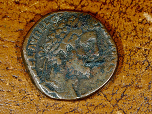 Roman Sestertius of the Emperor Commodus. Libertas
