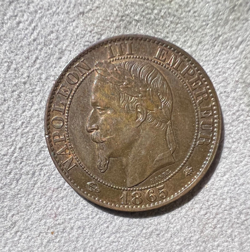 FRANCE. 5 CENTIMES 1865 A-AUNC0
