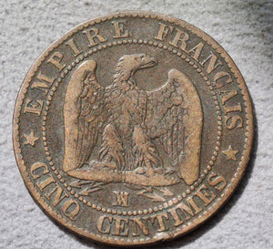 1857 MA France 5 Centimes