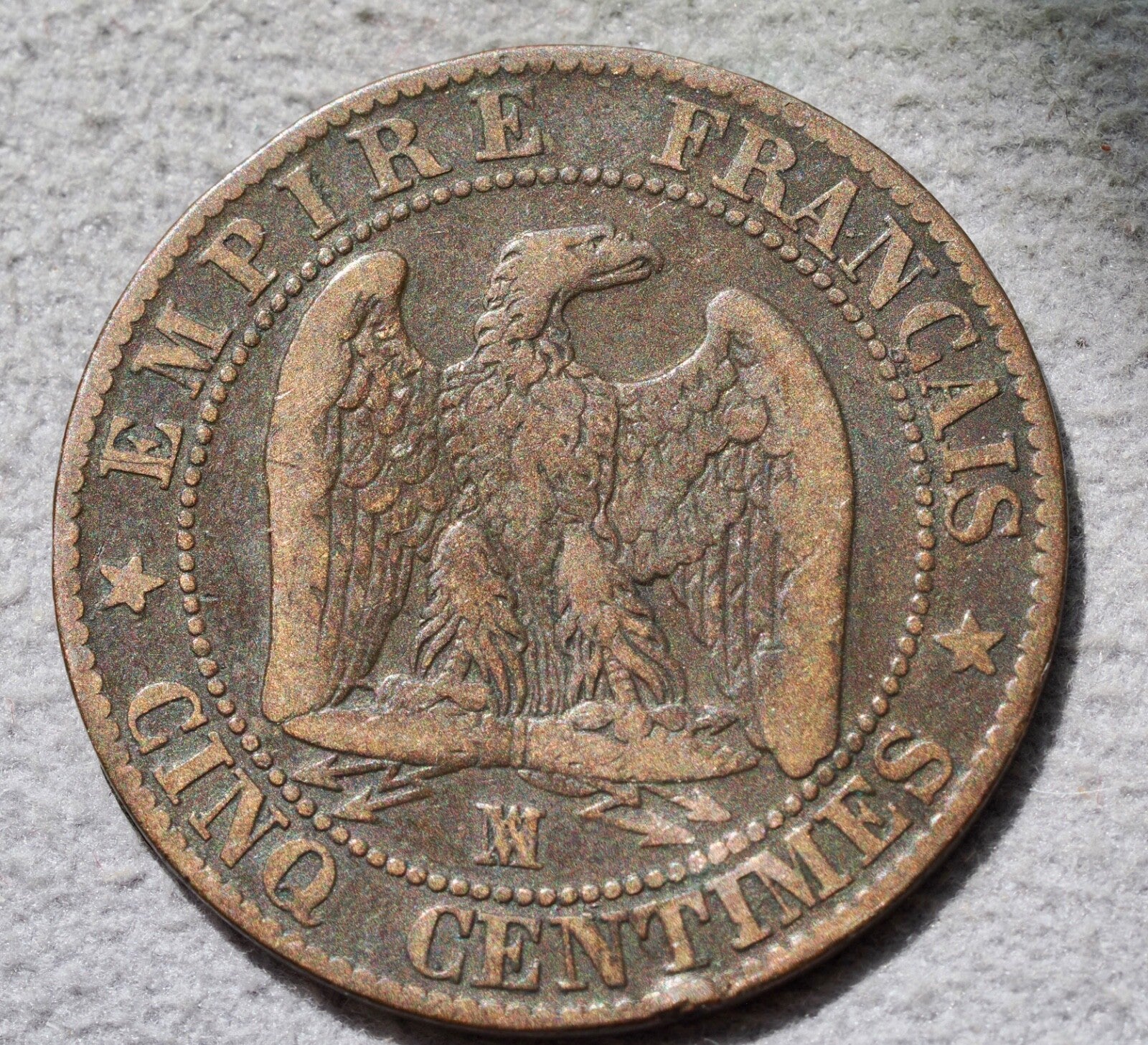 1857 MA France 5 Centimes0