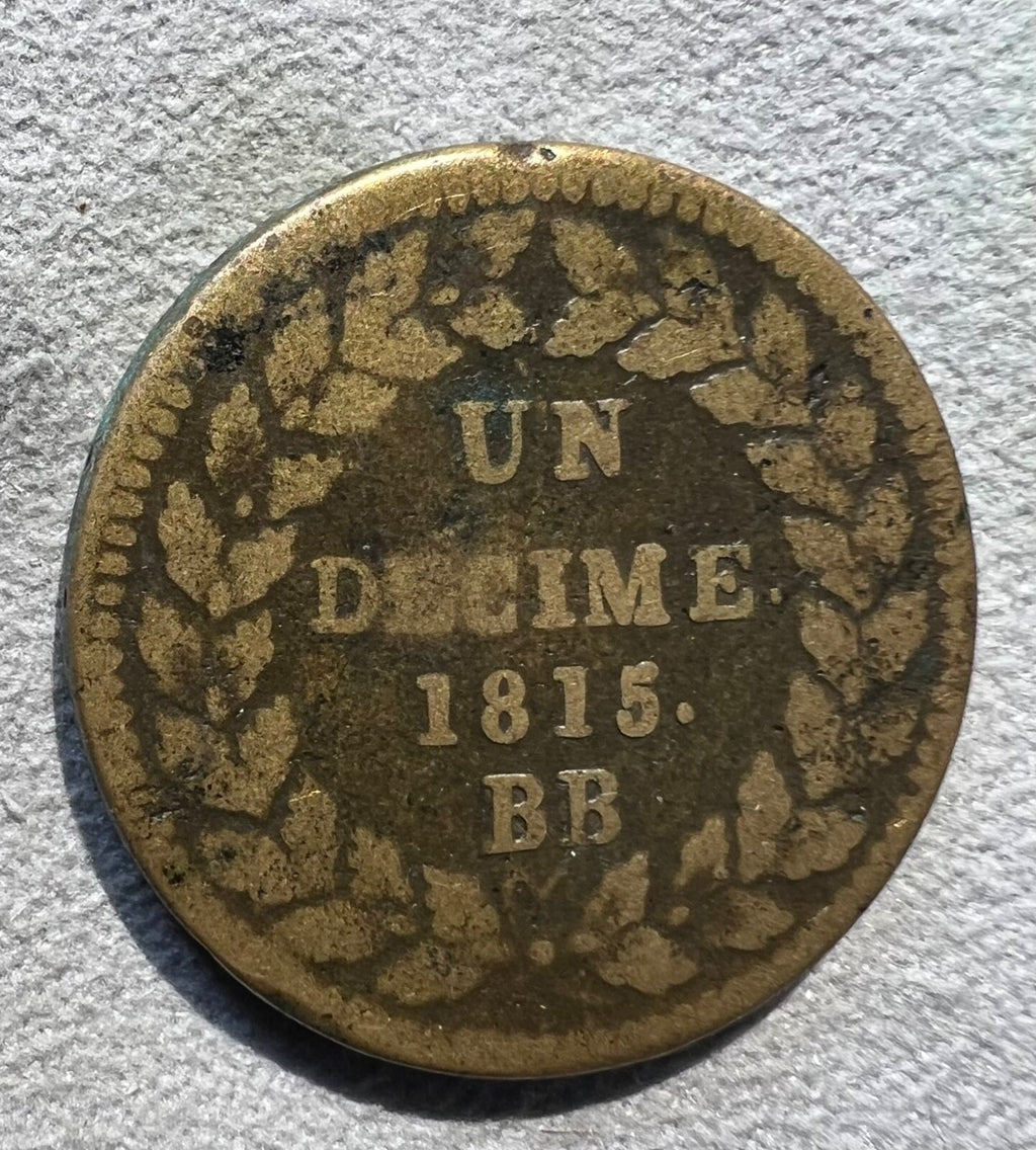 France, Decime, 1815 BB light type0