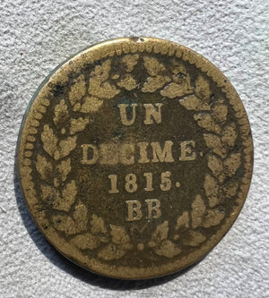 France, Decime, 1815 BB light type