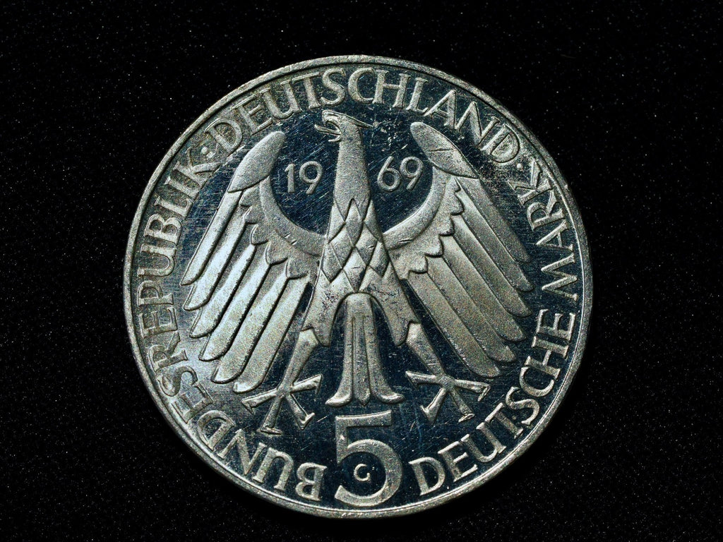 GERMANY:  5 marks 1969G-150th Anniversary - Birth of Theodor Fontane- PROOF1