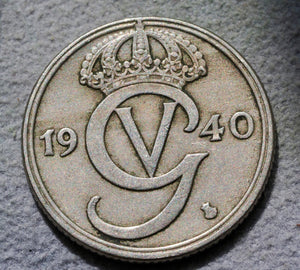 SWEDEN 50 Ore 1940 G