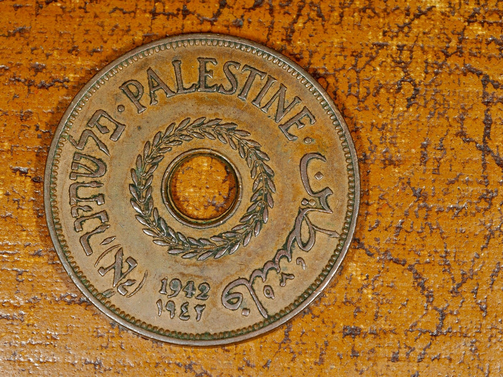 Palestine Coin, 20 Mils, 1942 high grade0